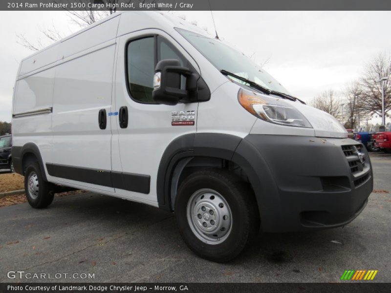 Bright White / Gray 2014 Ram ProMaster 1500 Cargo High Roof