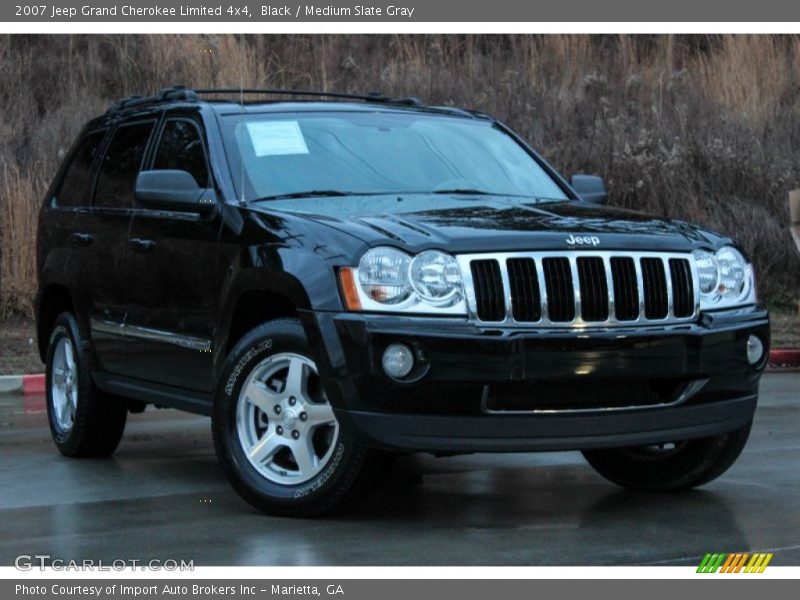 Black / Medium Slate Gray 2007 Jeep Grand Cherokee Limited 4x4