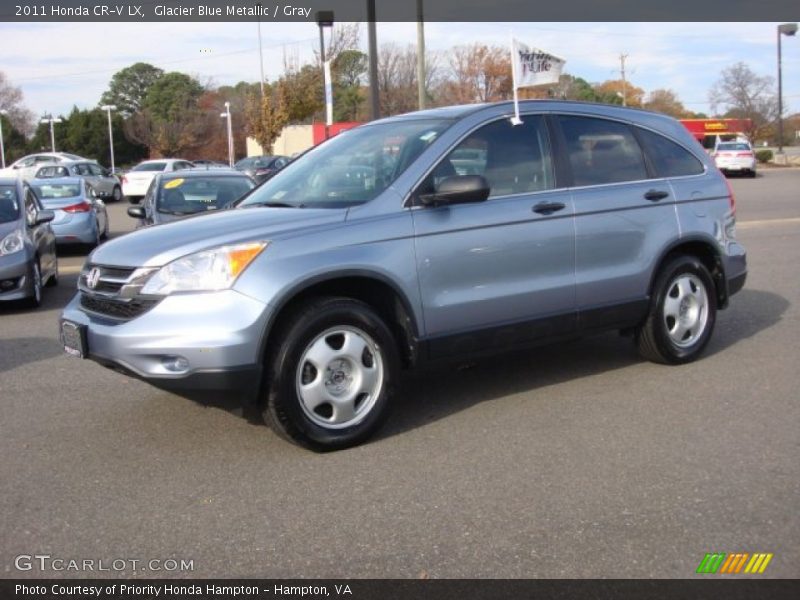 Glacier Blue Metallic / Gray 2011 Honda CR-V LX