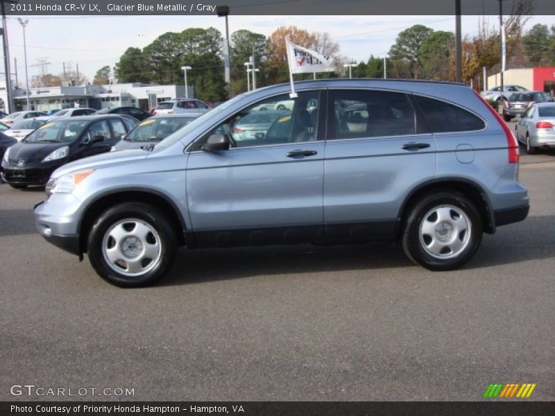 Glacier Blue Metallic / Gray 2011 Honda CR-V LX