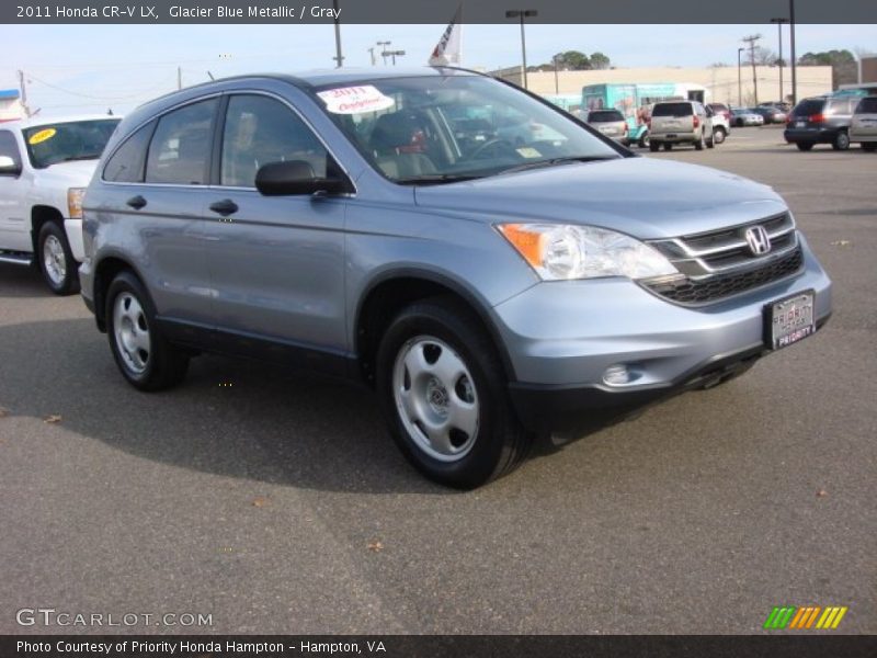 Glacier Blue Metallic / Gray 2011 Honda CR-V LX