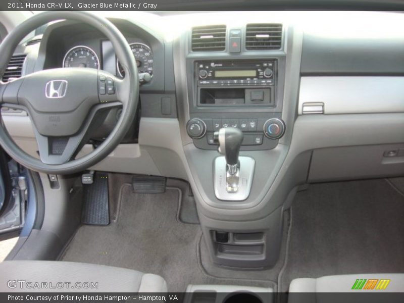 Glacier Blue Metallic / Gray 2011 Honda CR-V LX