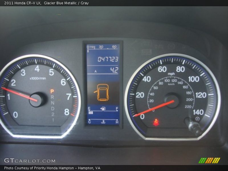 Glacier Blue Metallic / Gray 2011 Honda CR-V LX