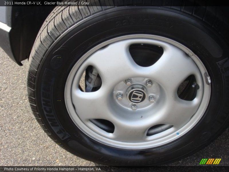Glacier Blue Metallic / Gray 2011 Honda CR-V LX