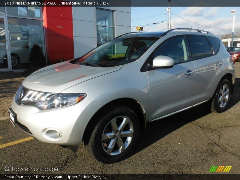 Brilliant Silver Metallic / Black 2010 Nissan Murano SL AWD