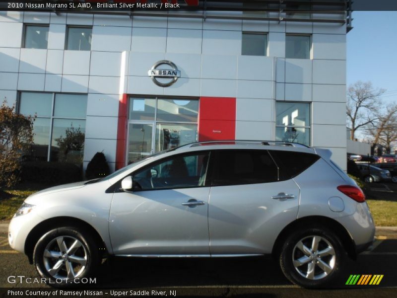 Brilliant Silver Metallic / Black 2010 Nissan Murano SL AWD