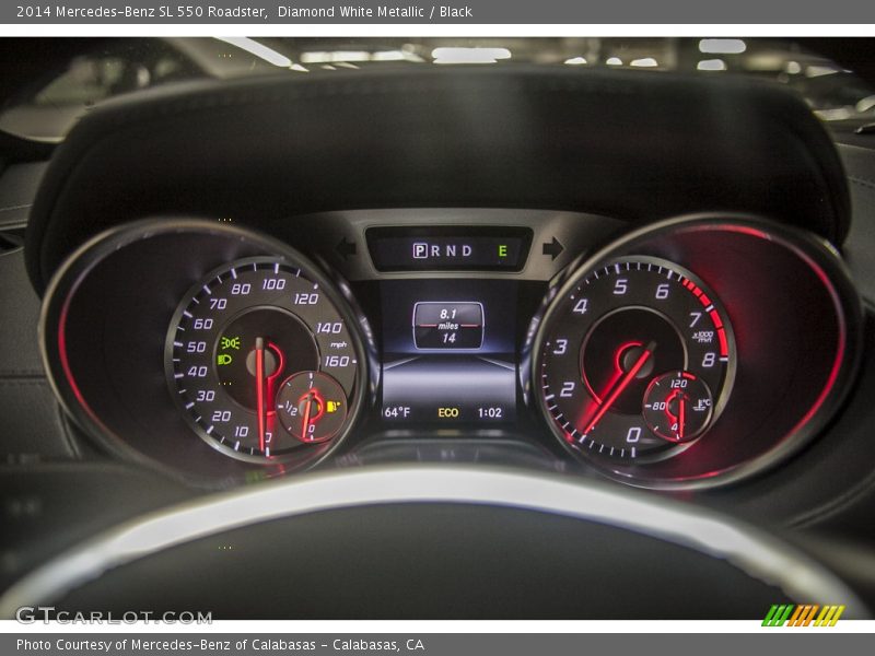 Diamond White Metallic / Black 2014 Mercedes-Benz SL 550 Roadster