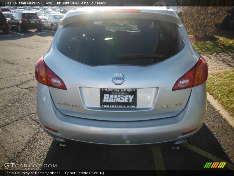 Brilliant Silver Metallic / Black 2010 Nissan Murano SL AWD