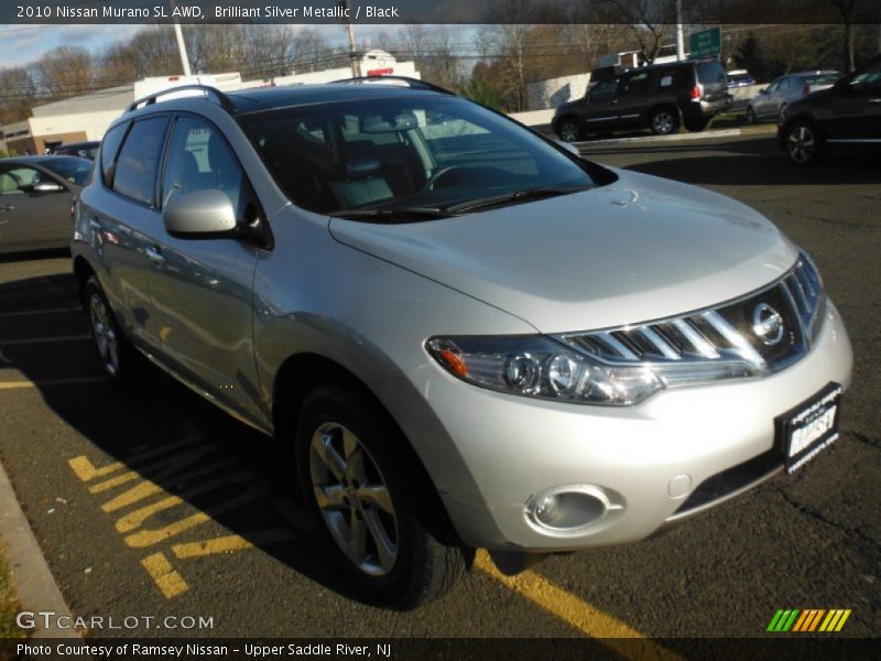 Brilliant Silver Metallic / Black 2010 Nissan Murano SL AWD