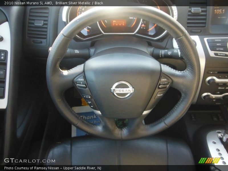 Brilliant Silver Metallic / Black 2010 Nissan Murano SL AWD