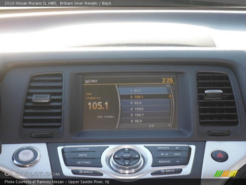 Brilliant Silver Metallic / Black 2010 Nissan Murano SL AWD