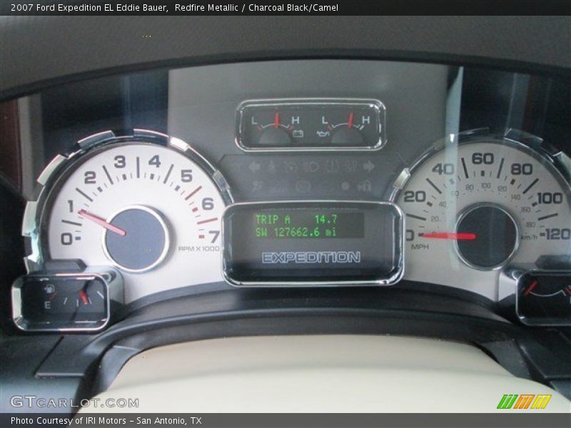Redfire Metallic / Charcoal Black/Camel 2007 Ford Expedition EL Eddie Bauer