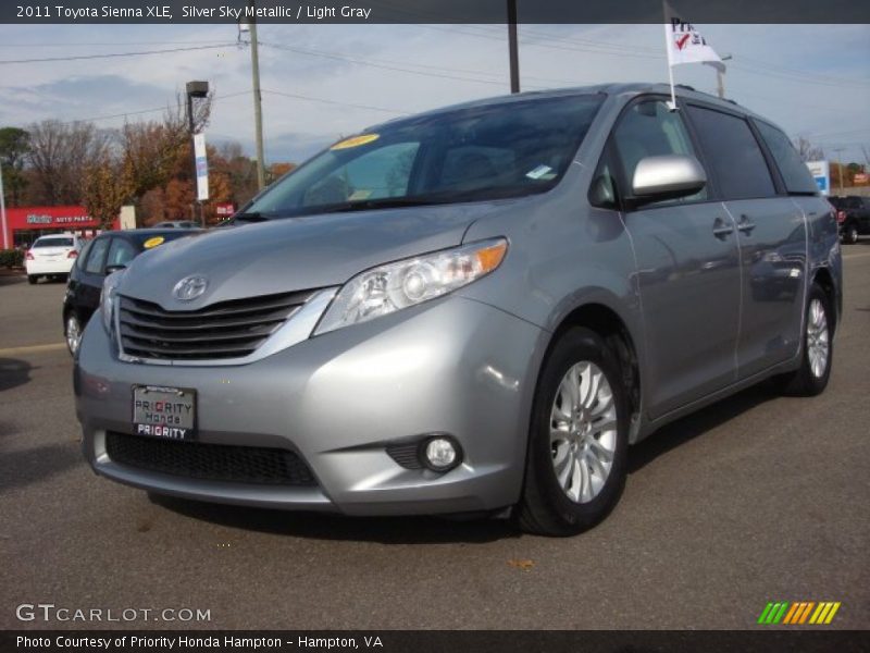 Silver Sky Metallic / Light Gray 2011 Toyota Sienna XLE