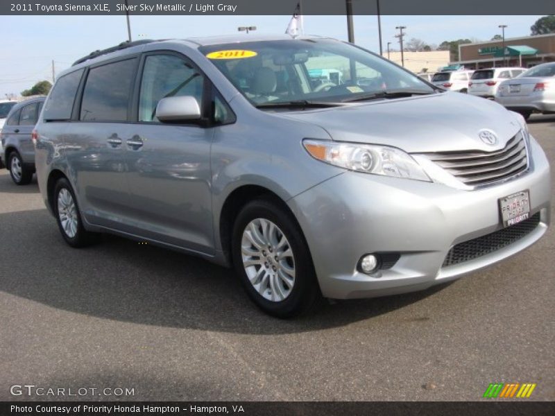 Silver Sky Metallic / Light Gray 2011 Toyota Sienna XLE