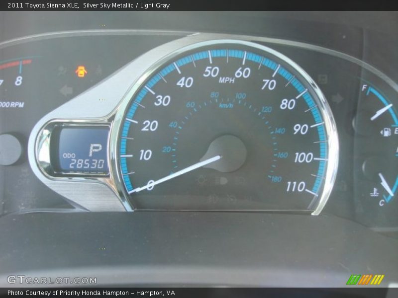 Silver Sky Metallic / Light Gray 2011 Toyota Sienna XLE