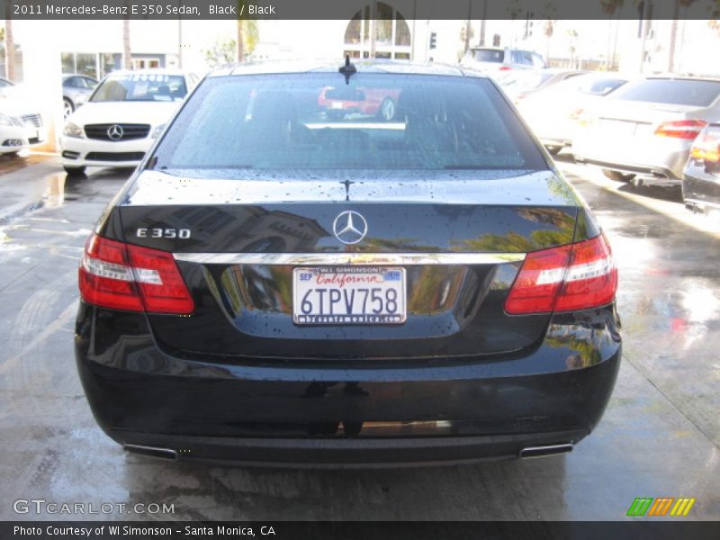 Black / Black 2011 Mercedes-Benz E 350 Sedan
