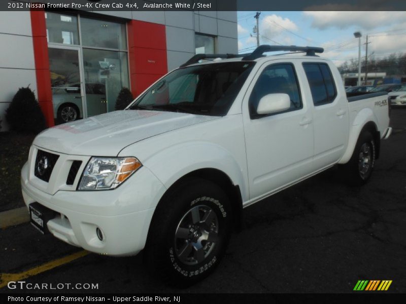 Avalanche White / Steel 2012 Nissan Frontier Pro-4X Crew Cab 4x4