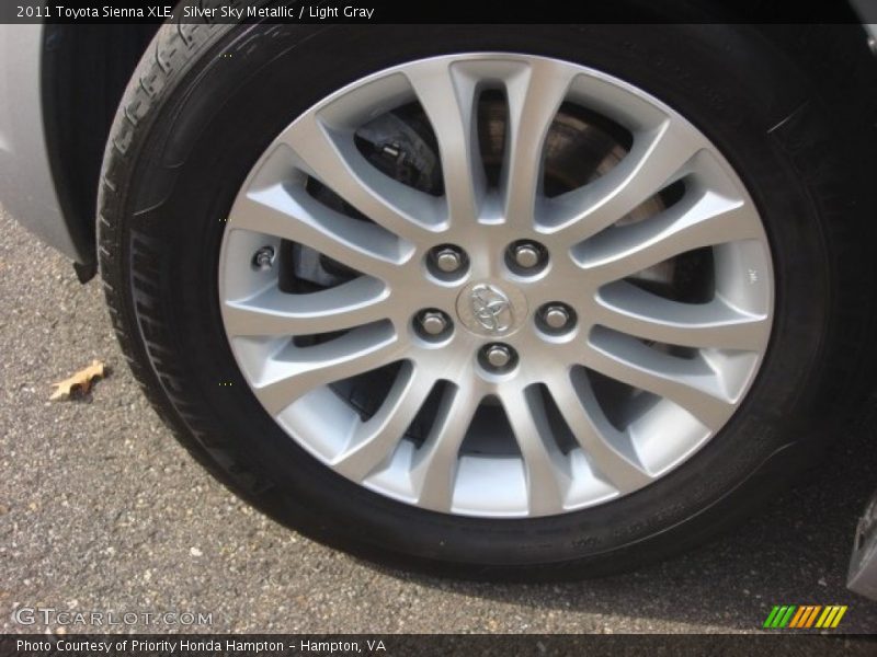 Silver Sky Metallic / Light Gray 2011 Toyota Sienna XLE