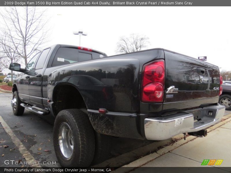 Brilliant Black Crystal Pearl / Medium Slate Gray 2009 Dodge Ram 3500 Big Horn Edition Quad Cab 4x4 Dually