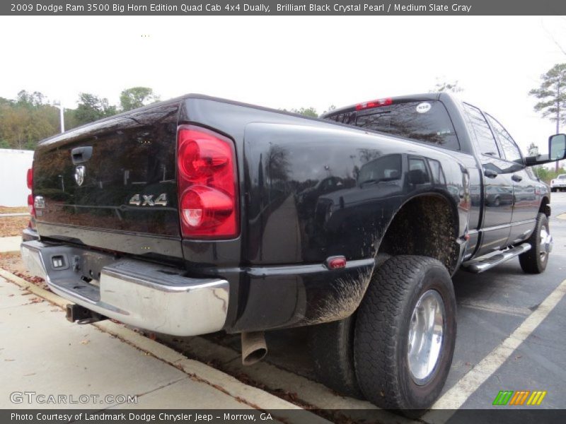 Brilliant Black Crystal Pearl / Medium Slate Gray 2009 Dodge Ram 3500 Big Horn Edition Quad Cab 4x4 Dually