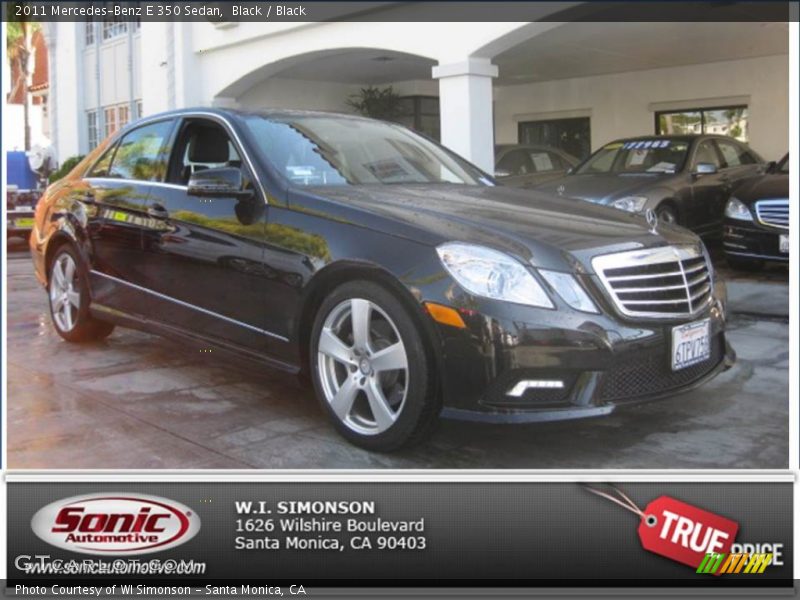 Black / Black 2011 Mercedes-Benz E 350 Sedan