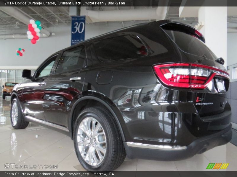 Brilliant Black Crystal Pearl / Black/Tan 2014 Dodge Durango Citadel