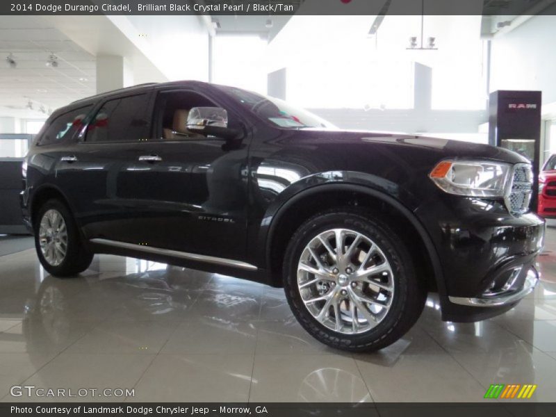 Brilliant Black Crystal Pearl / Black/Tan 2014 Dodge Durango Citadel
