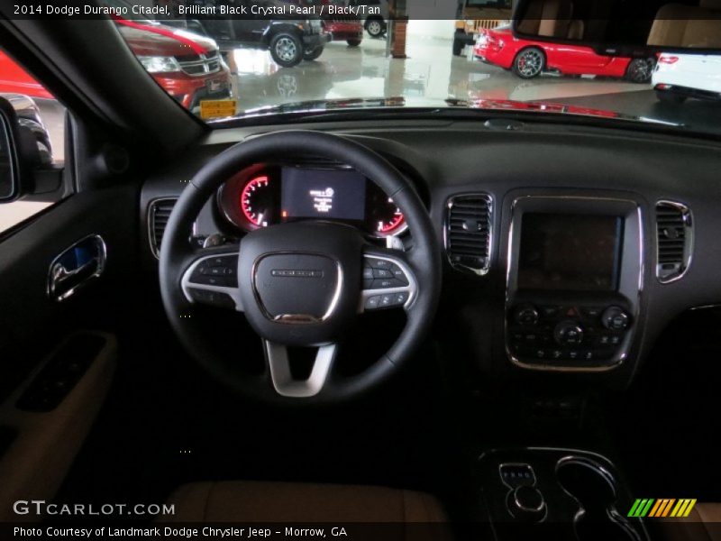 Brilliant Black Crystal Pearl / Black/Tan 2014 Dodge Durango Citadel