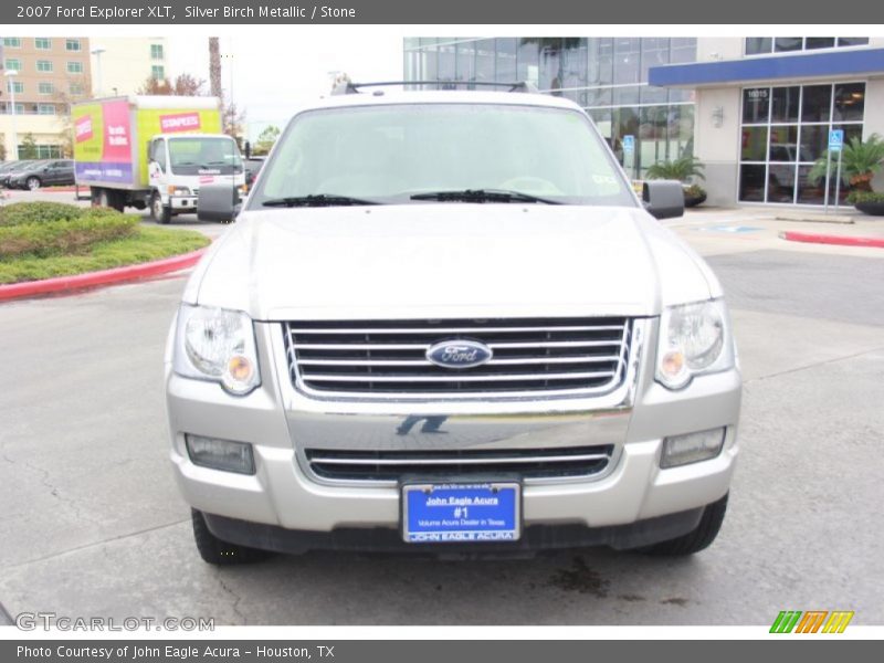 Silver Birch Metallic / Stone 2007 Ford Explorer XLT