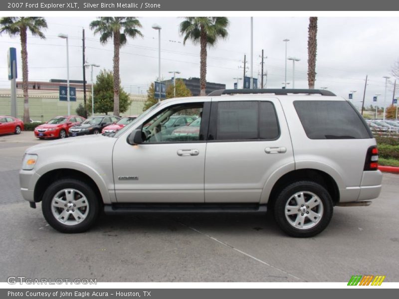 Silver Birch Metallic / Stone 2007 Ford Explorer XLT