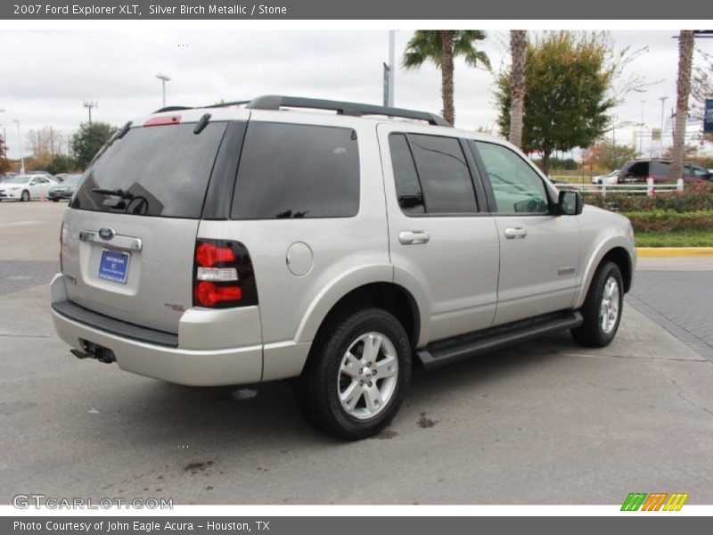 Silver Birch Metallic / Stone 2007 Ford Explorer XLT