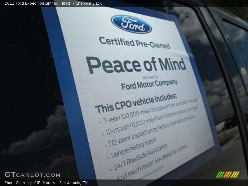 Black / Charcoal Black 2012 Ford Expedition Limited