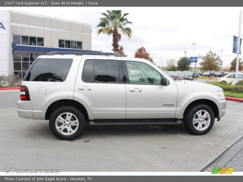 Silver Birch Metallic / Stone 2007 Ford Explorer XLT