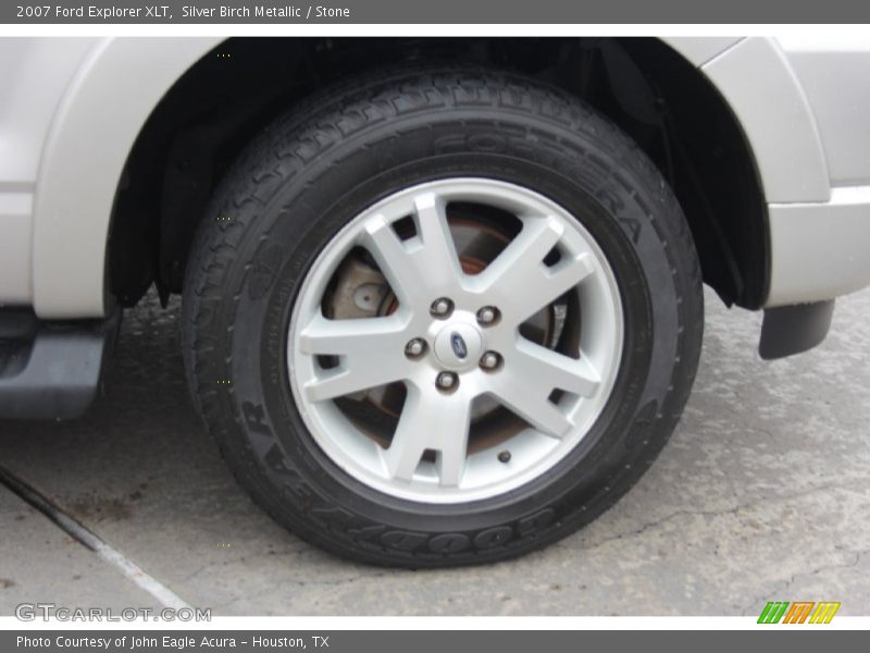 Silver Birch Metallic / Stone 2007 Ford Explorer XLT