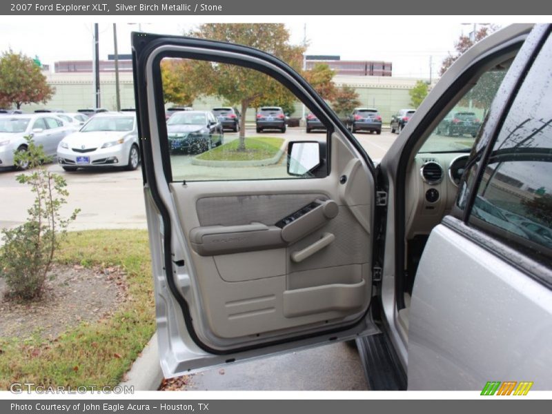 Silver Birch Metallic / Stone 2007 Ford Explorer XLT