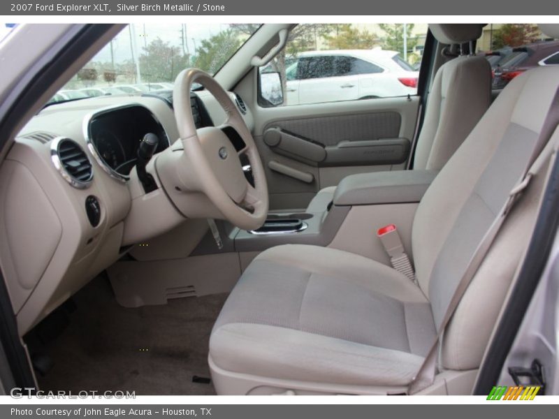 Silver Birch Metallic / Stone 2007 Ford Explorer XLT
