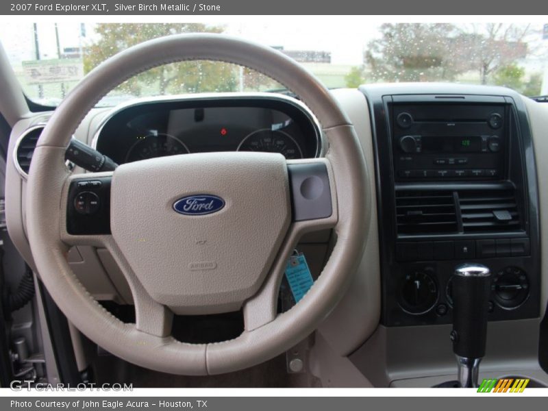 Silver Birch Metallic / Stone 2007 Ford Explorer XLT