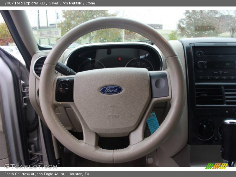 Silver Birch Metallic / Stone 2007 Ford Explorer XLT