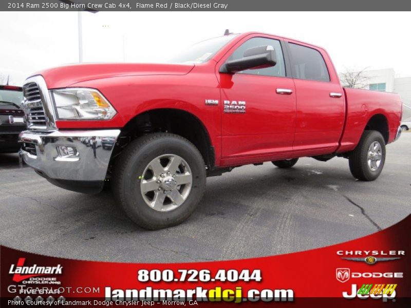 Flame Red / Black/Diesel Gray 2014 Ram 2500 Big Horn Crew Cab 4x4