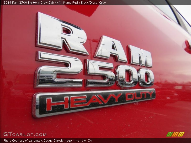 Flame Red / Black/Diesel Gray 2014 Ram 2500 Big Horn Crew Cab 4x4