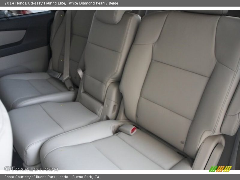 White Diamond Pearl / Beige 2014 Honda Odyssey Touring Elite