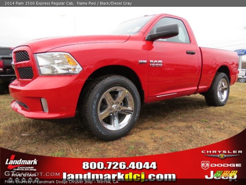 Flame Red / Black/Diesel Gray 2014 Ram 1500 Express Regular Cab