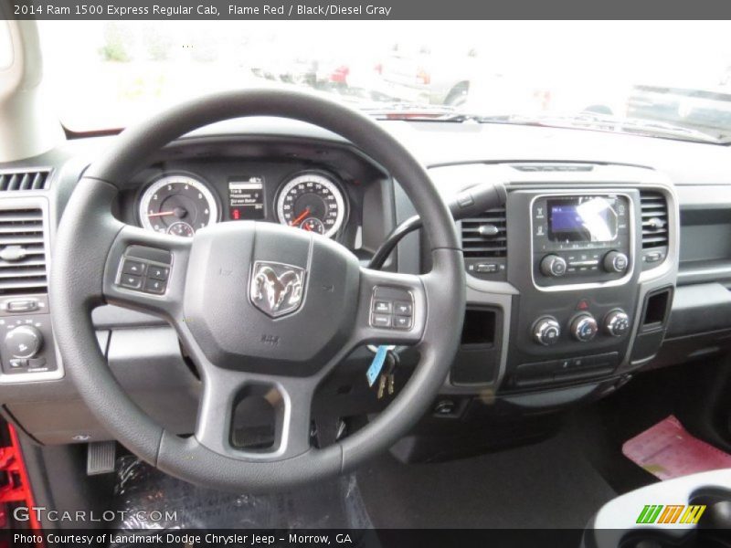 Flame Red / Black/Diesel Gray 2014 Ram 1500 Express Regular Cab