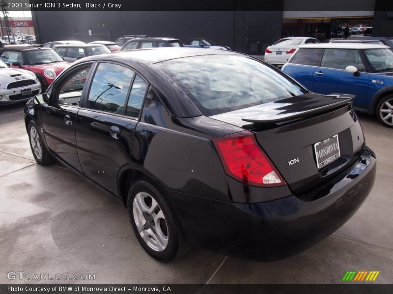 Black / Gray 2003 Saturn ION 3 Sedan