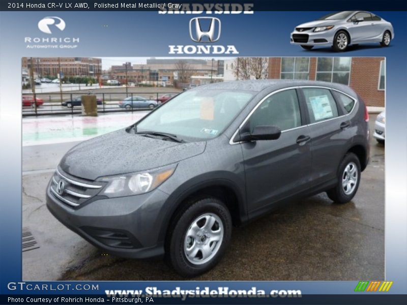 Polished Metal Metallic / Gray 2014 Honda CR-V LX AWD