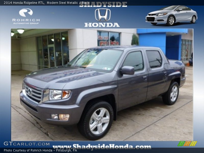 Modern Steel Metallic / Black 2014 Honda Ridgeline RTL