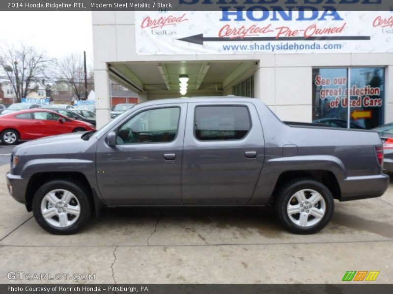 Modern Steel Metallic / Black 2014 Honda Ridgeline RTL