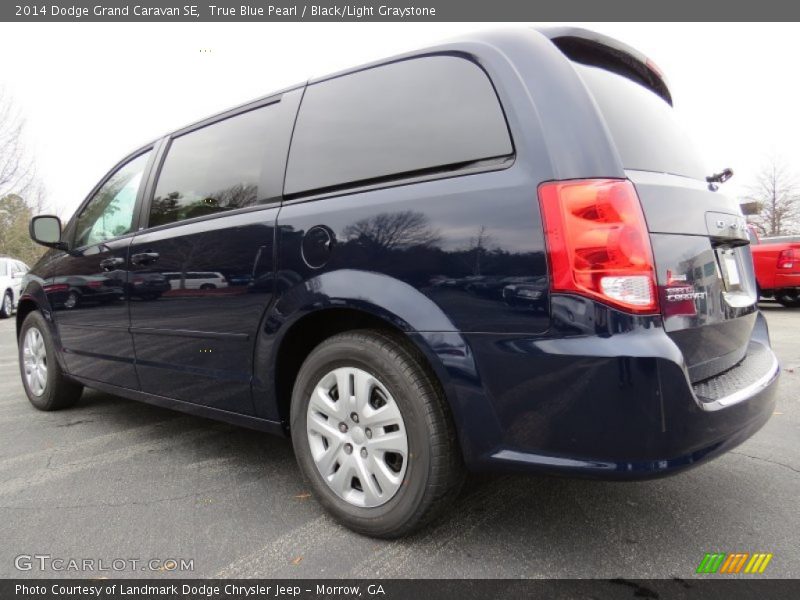 True Blue Pearl / Black/Light Graystone 2014 Dodge Grand Caravan SE