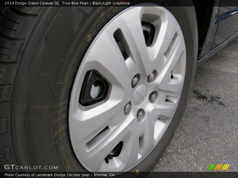 True Blue Pearl / Black/Light Graystone 2014 Dodge Grand Caravan SE
