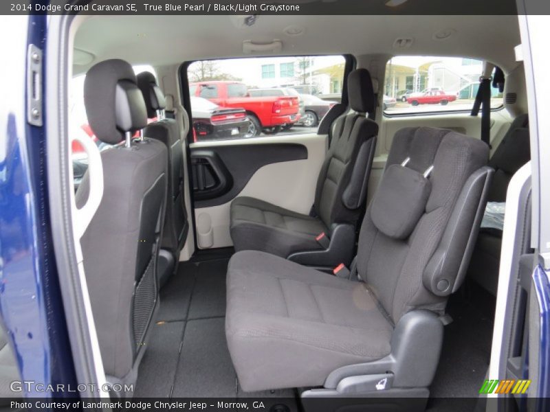 True Blue Pearl / Black/Light Graystone 2014 Dodge Grand Caravan SE